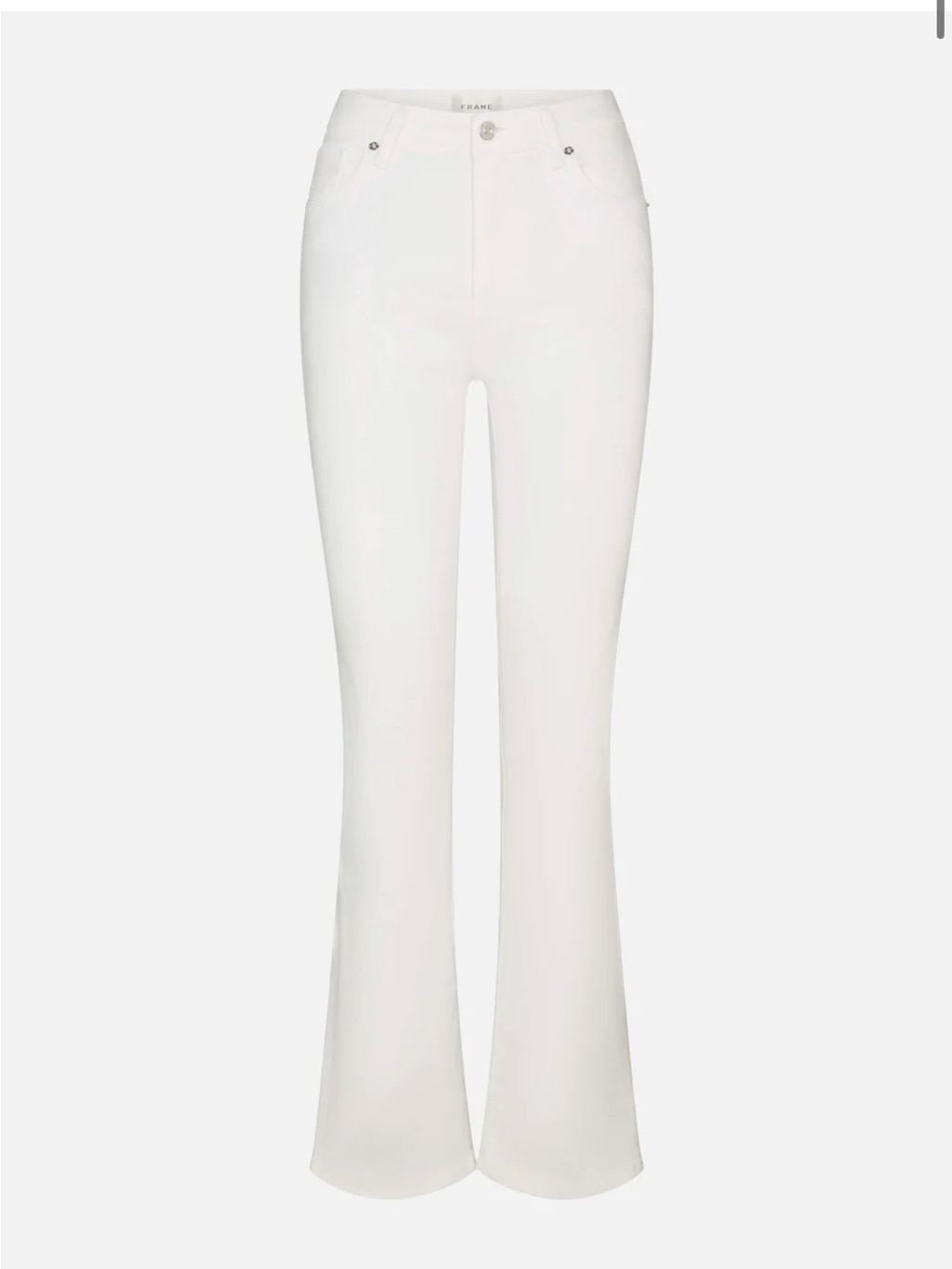 Frame Denim Reboot Crisp White Flare Jeans
